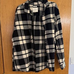 Thread & Supply Black and White Plaid Shirt